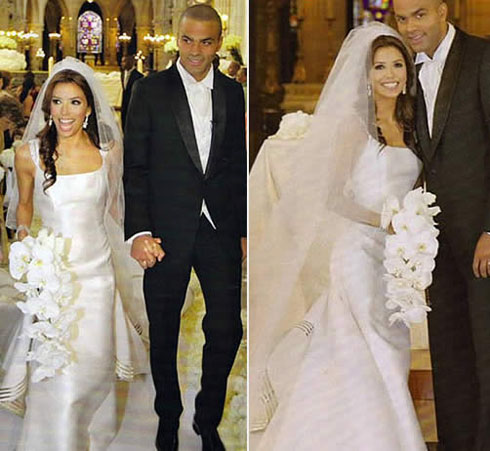 eva longoria wedding dress picture