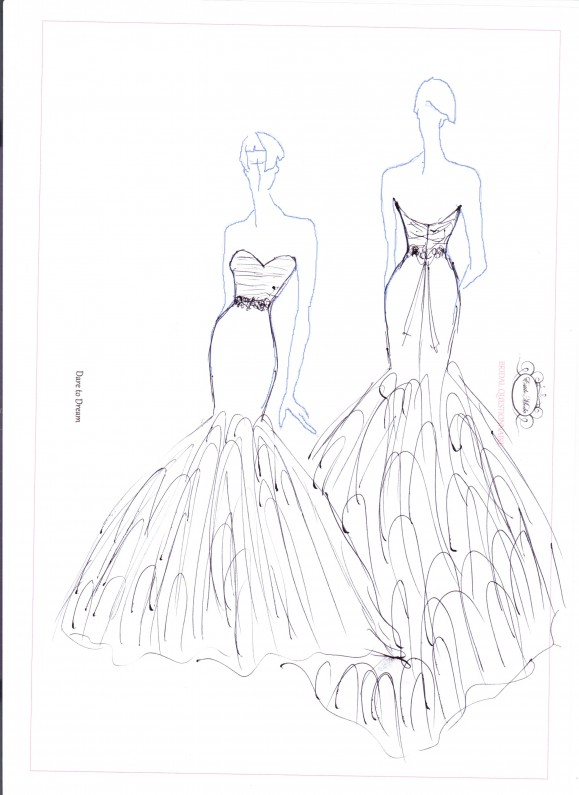 Stunning Mikado And Tulle Mermaid Wedding Dress