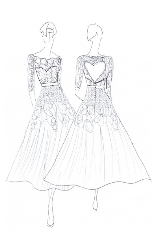 Estilo Moda Bridal Reviews, 50s style lace and tulle wedding dress